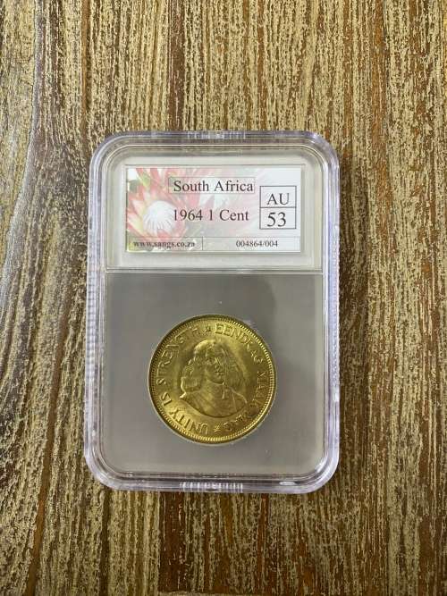 1964 1 Cent SANGS Graded AU 53