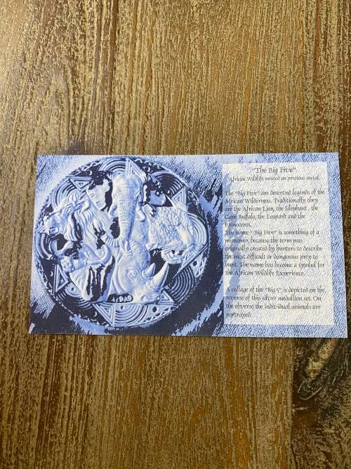 Big 5 series of five silver Proof medallions