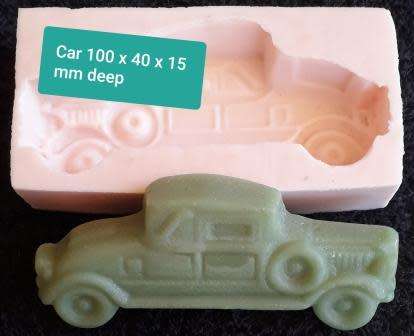 SILICONE MOULD " Secondhand " LIMITED STOCK  CAR 100 mm x 40 mm x 15 mm Deep