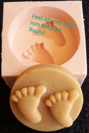 SILICONE MOULD " Secondhand " LIMITED STOCK  - Round with Feet 60 mm x 20 mm Deep