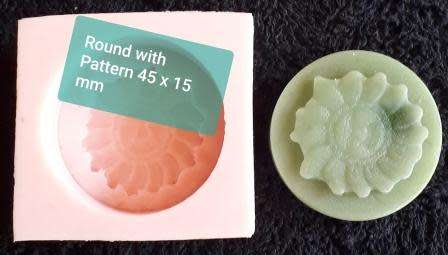 SILICONE MOULD " Secondhand " LIMITED STOCK  - Round with Pattern - 45 mm x 15 mm Deep