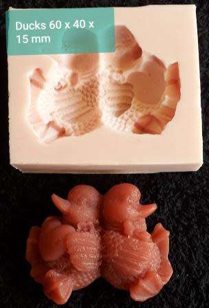 SILICONE MOULD " Secondhand " LIMITED STOCK  - Ducks - 60 mm x 40 x 15 mm Deep