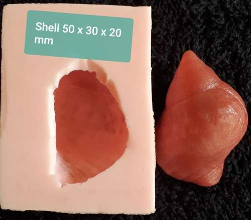 SILICONE MOULD " Secondhand " LIMITED STOCK  - Shell - 50 mm x 30 x 20 mm Deep