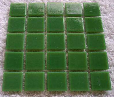 Riverglass Mosaic Tiles - Green (Plain) 20 x 20 x 4mm