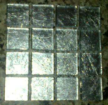 Gold Leaf Silver 23 x 23 x 4 mm