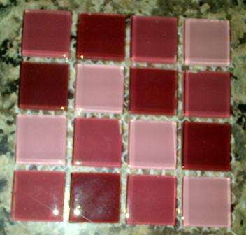 Mosaic Crystal Glass Tiles - Mix Berry 23 x 23 x 4 mm