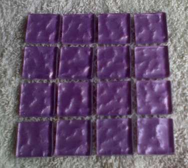 Mosaic Crystal Glass Tiles - Metallic Lilac 23 x 23 x 4 mm