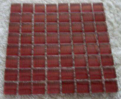 64 - Mosaic Mini Crystal Glass Tiles - Plum 10 x 10 mm
