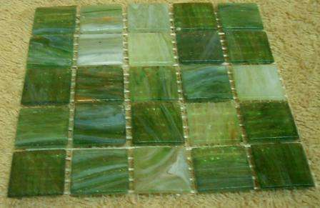 Mosaic Tiles - Green Mix 20 x 20 mm