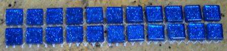 Mosaic Glitter Mini Crystal Glass Tiles - Deep Blue  10 x 10 mm