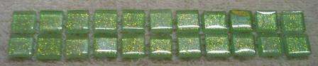 Mosaic Glitter Mini Crystal Glass Tiles - Light Green 10 x 10 mm