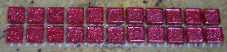 Mosaic Glitter Mini Crystal Glass Tiles -  Plum 10 x 10 mm