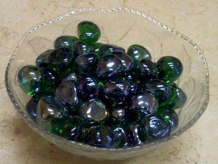 Green Glass Pebble Rocks