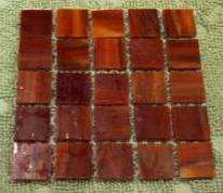 Riverglass Mosaic Tiles - Opal Cranberry 15 x 15 x 3mm