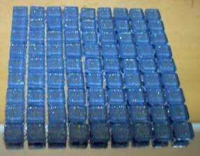 81 - " Glitter " Mosaic Mini Crystal Glass Tiles - Baby Blue 10 x 10 x 4 mm