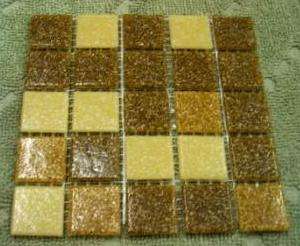 Riverglass Mosaic Tiles - Brown Mix 20 x 20 x 4mm