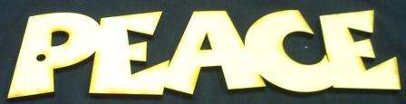 Wooden Blank " PEACE " - 324 x 97 x 6 mm