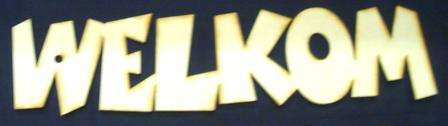 Wooden Blank " WELKOM " - 440 x 97 x 6 mm