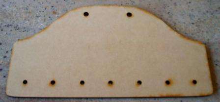 Wooden Blank " KEY HOOK (7 Keys) " 290 x 150 x 6 mm