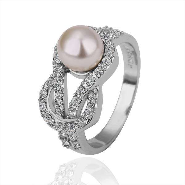 Gorgeous 18K White Gold Pearl Diamond Bow Ring [R1 SPECIAL - NO RESERVE]