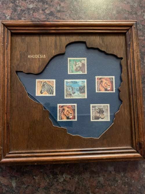 Rhodesian Coin And Stamp Plaq Sets