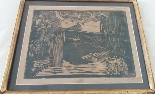 Linocut - Franz von Hacht