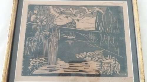 Linocut - Franz von Hacht