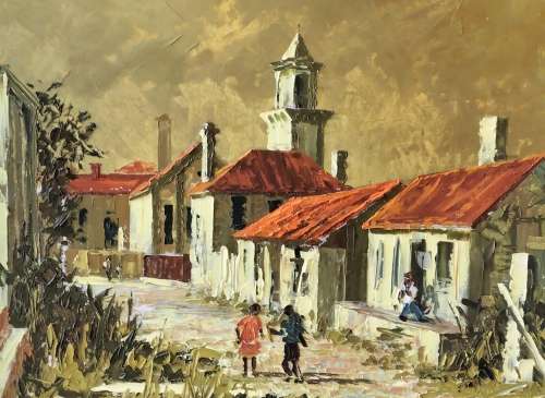 Ron Belling  1933 - 1998 (P E artist)  - Oil on canvas (priced to sell)