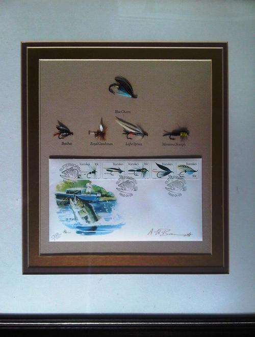 Framed envelope - dated 1982