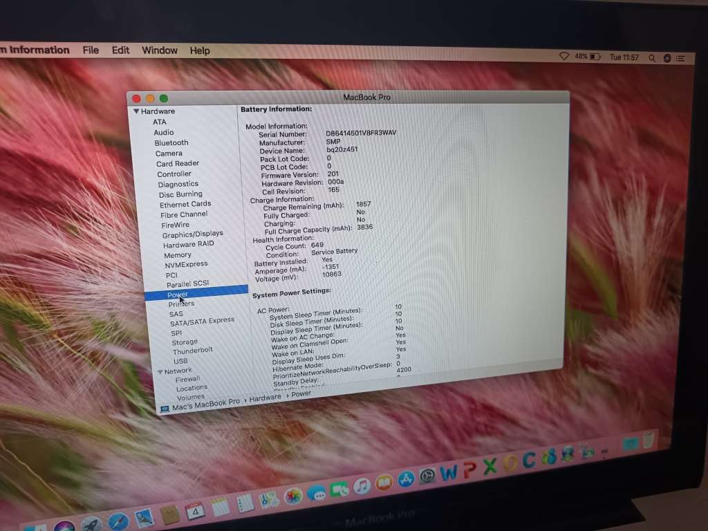 2011 MacBook Pro Intel Core I5