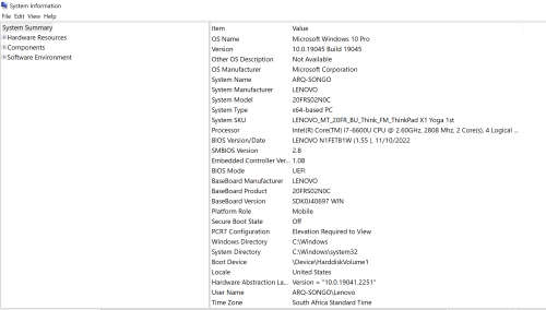 Lenovo ThinkPad X1 Yoga (1st Gen)