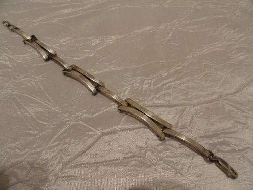 Unusual silver bracelet