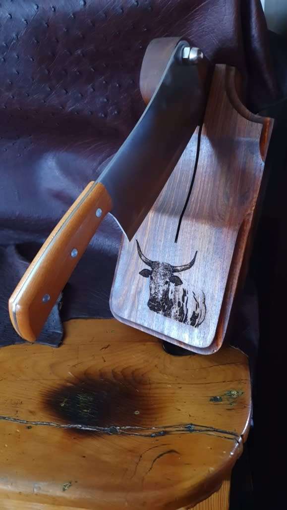 Handmade Solid A-Grade Kiaat Wood Biltong Cutter, 320mmx160mmx38mm,