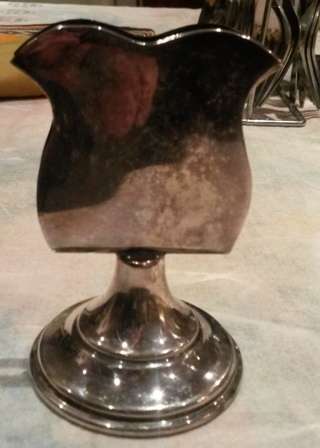 silver plate art deco style table number/name /napkin holder ??