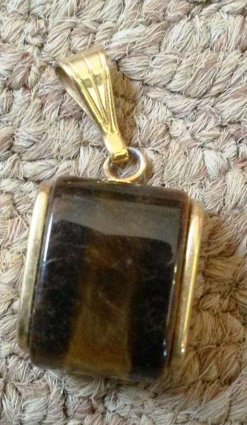 vintage SAA tigers eye pendant