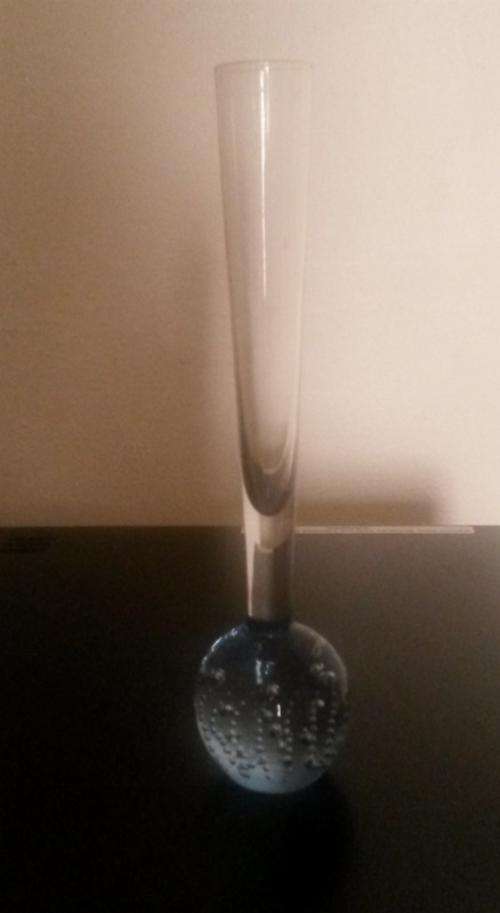 vintage murano style bulb vase air bubbles - pretty