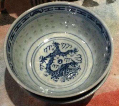 chinese vintage rice pattern  rice bowls