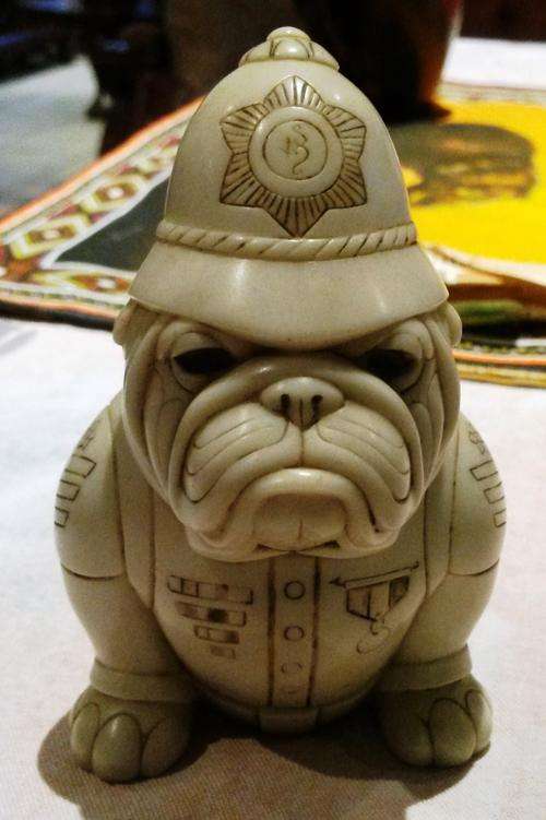 vintage collectable crushed marble john biccard Bobby figurine