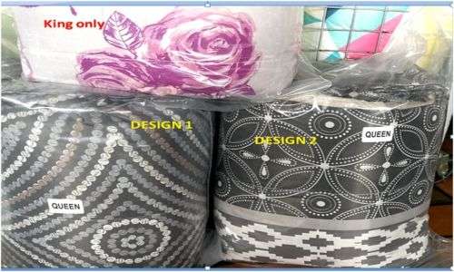 COMFORTER SETS...SIZES KING ,QUEEN & DOUBLE -ONE PRICE- STOCK MUST CLEAR