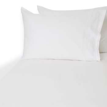 QUEEN -WHITE ONLY -FITTED SHEET + FRILL + TWO PILLOW CASES