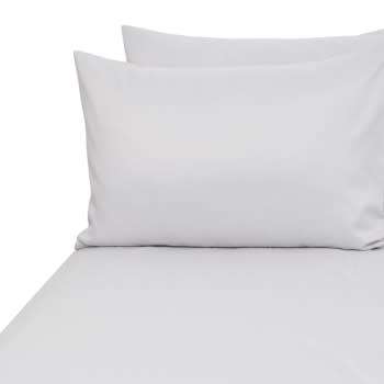 QUEEN -WHITE ONLY -FITTED SHEET + FRILL + TWO PILLOW CASES