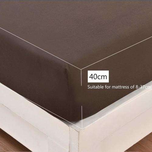 QUEEN-ELASTICATED FITTED SHEET + TWO PILLOW CASES colors per table in description