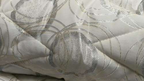 COMFORTER SET -QUEEN bed 5PIECE silver n white*** EQUISITE QUALITY*** SATIN FINISH