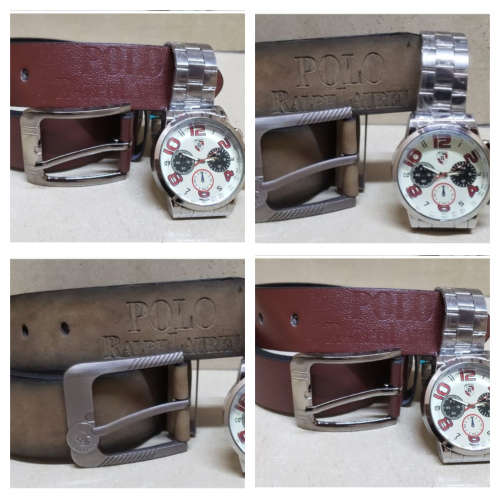 MENS STUNNING BELT WITH SUPERB WATCH** COMBO** *BARGAIN NOT BE REPEATED***