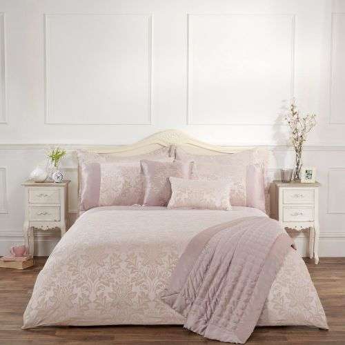 Super Luxury 3pc Jacquard Quilted Bedspread Comforter Throw Set (QUEEN, Sweet PInk
