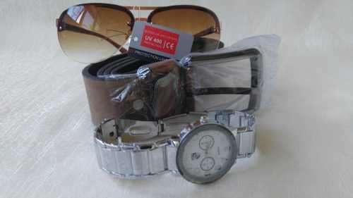 MENS STUNNING BELT WITH SUPERB WATCH/SHADES** COMBO** *BARGAIN NOT BE REPEATED***