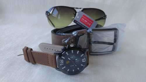 MENS STUNNING BELT WITH SUPERB WATCH/SHADES** COMBO** *BARGAIN NOT BE REPEATED***