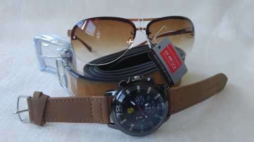MENS STUNNING BELT WITH SUPERB WATCH/SHADES** COMBO** *BARGAIN NOT BE REPEATED***
