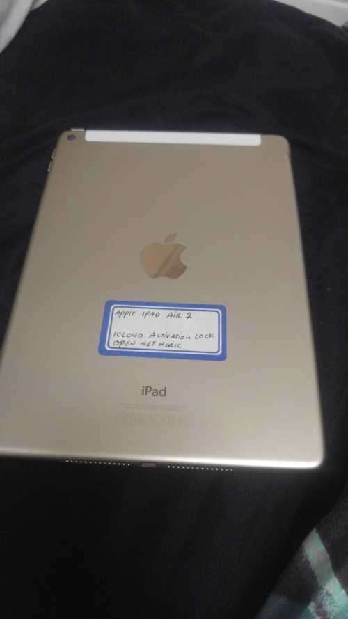 APPLE IPAD AIR2* GOLD*MODEL A1567 *ICLOUD LOCKED ...SOLD FOR SPARES
