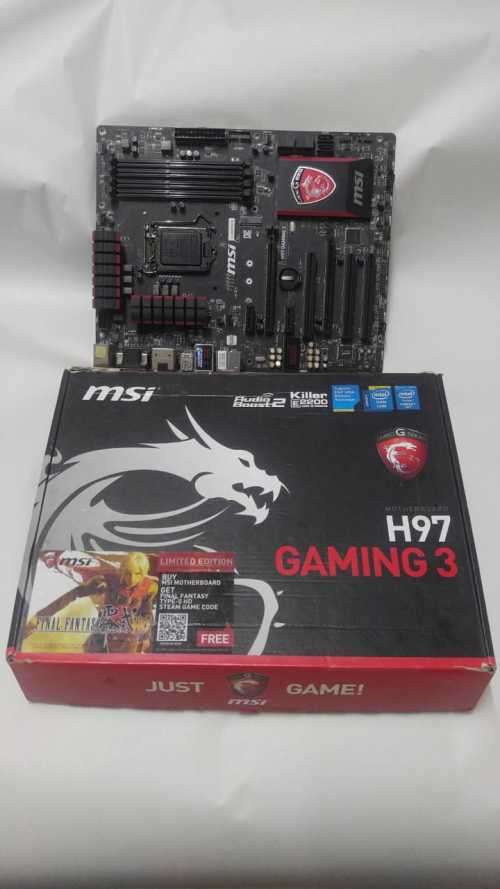 MSI H97 *GAMING *MOTHERBOARD WOW *EXTERIOR CONDITION EXCELLENT* UNTESTED SOLD AS IS FOR SPARES